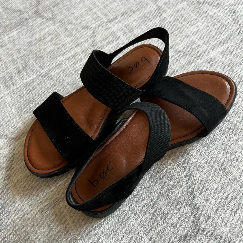B.O.C Born Women's Black Brown Sandals Size 6 - Picture 6 of 10
